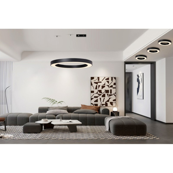 PASTEL Smart pendant light 95cm 68W black Zigbee 3.0