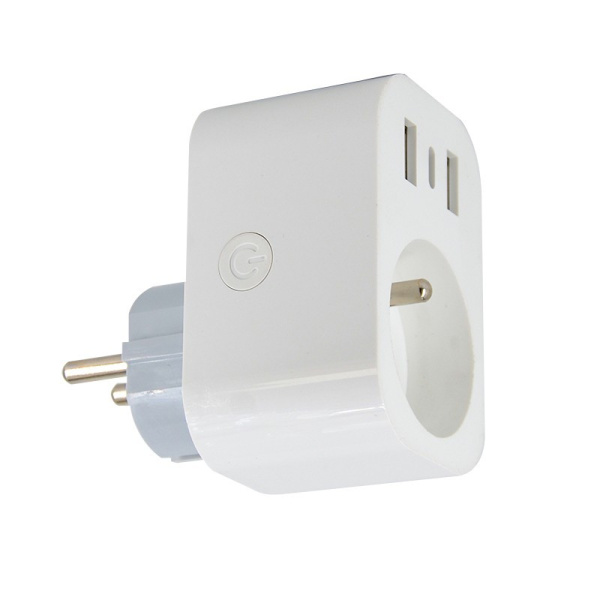 Smart iekštelpu ligzda v2 ar tapu, E tips, 2xUSB, 1xUSB C, WiFi