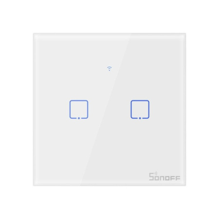Smart Switch WiFi + RF 433 Sonoff T1 EU TX (2 kanāli)