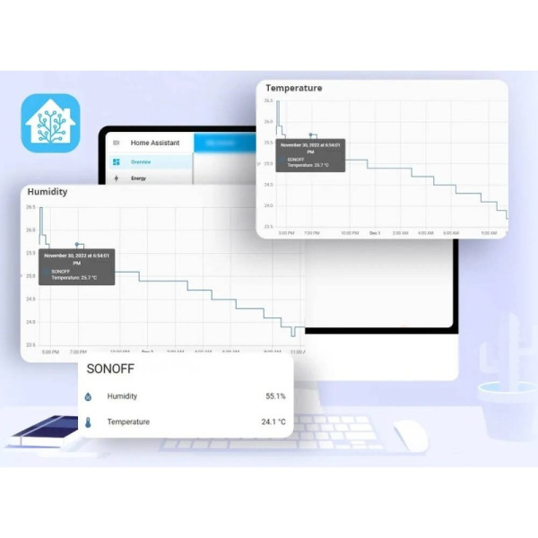 Монитор температуры и влажности Zigbee