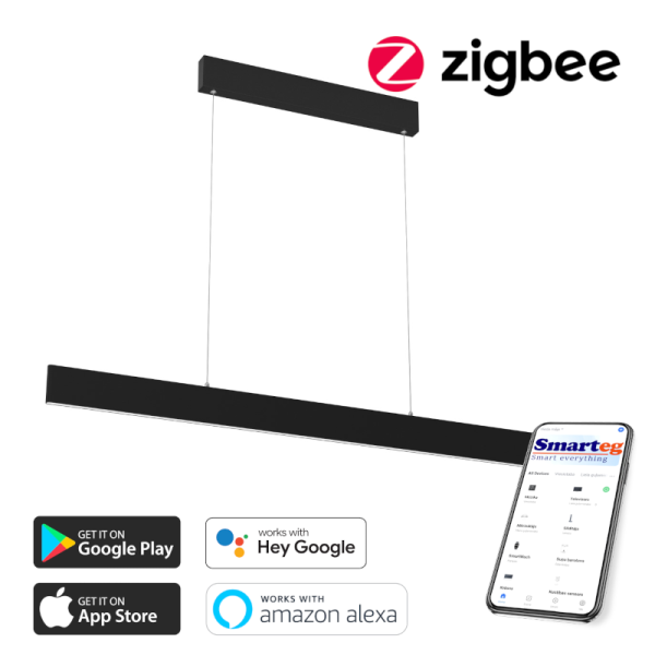 LED lampa 120cm, CCT 40W/RGB 18W Zigbee