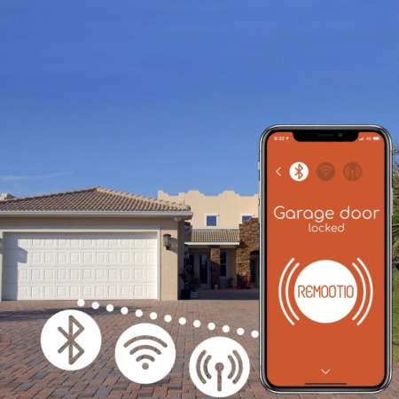 Remootio 3 + sensors + barošanas adaptera komplekts, viedais Wi-Fi + Bluetooth vārtu / garāžas durvju kontrolieris