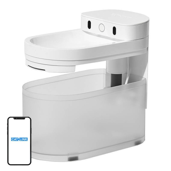 Catlink Pure 3 viedā suņu un kaķu strūklaka/dzērājs (balts)