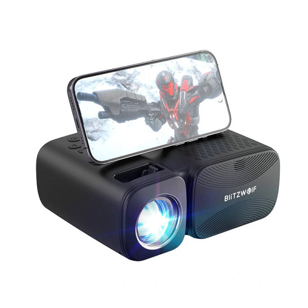 BlitzWolf BW-V3 Mini LED staru kūlis/projektors, Wi-Fi + Bluetooth (melns)