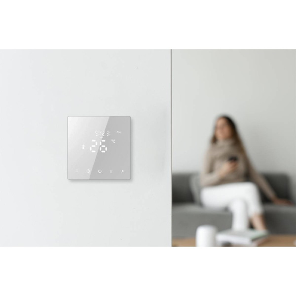 Загружаемый термостат 16А Белый TR068 WiFi TUYA