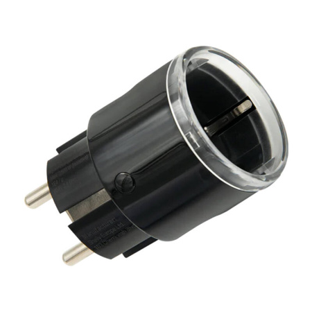 Shelly Plug S Mtr Gen3 viedā kontaktligzda (melna)