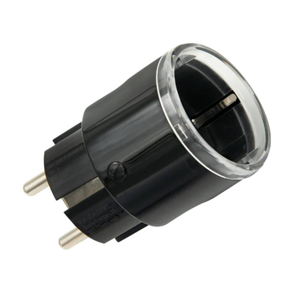 Shelly Plug S Mtr Gen3 viedā kontaktligzda (melna)