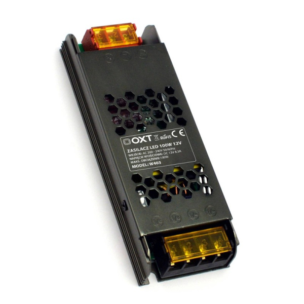 12V 100W Slim IP20 PRO LED barošanas avots