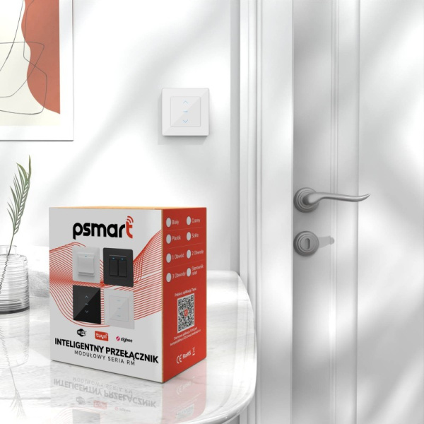 Roller White glass switch Zigbee