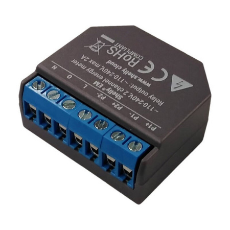 Komplekts Shelly EM + 50A transformators (enerģijas mērīšana)