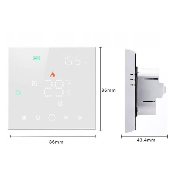 WiFi термостат для плиты, белый серия PS TUYA