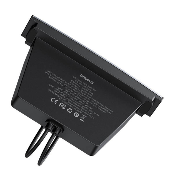 Hub Baseus T-Space ar USB-C līdz USB-C kabeļiem Tesla automašīnām (melns)