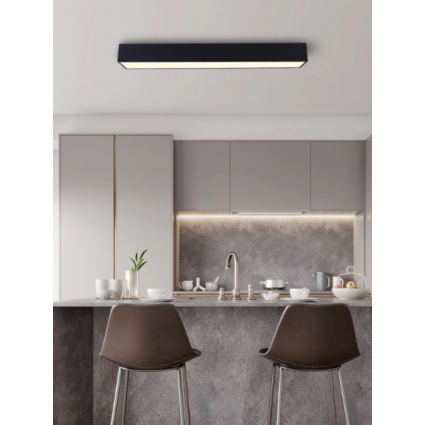 CANTO Smart ceiling light 90x15cm 50W black Zigbee 3.0